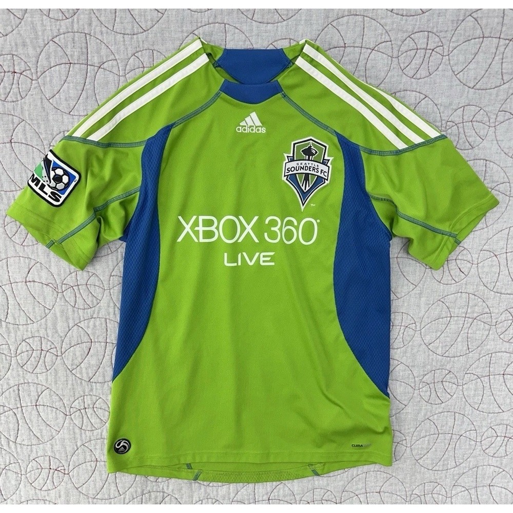 Adidas Soccer Jersey Green 2009 Seattle Sounders FC Xbox / Kids' Large